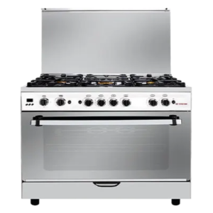 Fresh Hi-Cast Gas Cooker, 60*90 Cm, 5 Burners Copper, Fan, Digital Display, Stainless Steel, Silver code 7079