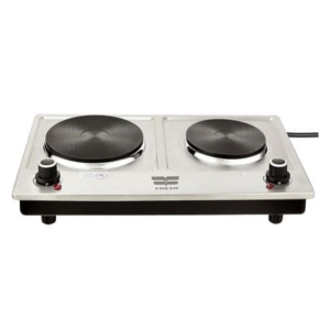 Fresh Hot Plate - Double - Stainless Steel 2500 W code 14216