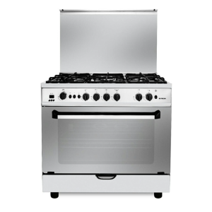 Fresh 5-burner gas cooker, 90 cm, Smile Galaxy stainless steel, fan ignition, code 3113