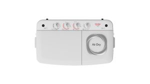 Midea Half 10kg Twin Tub Washing Machine, White, MTE02W100W
