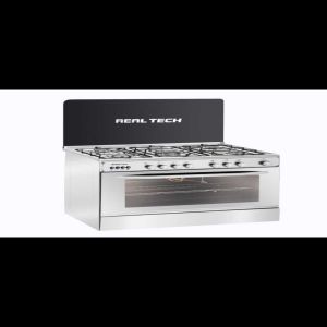 Real Tech 5-burner gas cooker, 60*90cm, plus fan, stainless steel and copper, code 902201