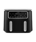 TORNADO Air Fryer Dual Cook 2500 Watt 8 Liter Digital Black x Silver THF2508DUBS