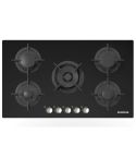 HOOVER Built-In Hob 90 x 60 cm 5 Gas Burners In Black Glass Color HGV95SMWCGB
