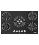 Built-in Gas Hob Burner 90cm Black Glass SM90TGB