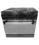 Fresh Smile Galaxy Gas Cooker, 60*90 Cm, 5 Burners, Fan, Grill, Black