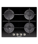 HOOVER Built-In Hob 60 x 60 4 Gas Burners Glass Black HGV64SMTCGB EGY