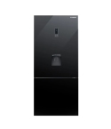 Fresh Harmony No Frost Refrigerator, 530 Liters, Digital Screen, Plasma, Dispenser, Ice Maker, Black Glass, FNBDR640YGQBM