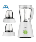 Braun Electric Blender 500 Watt, 1.5 Liter, 2 Mills, White, JB0123WH