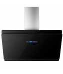 Fresh 60cm Black Glass Slanted Chimney Extractor, 3 Speeds, Code 19645 FHE60D7