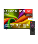 شاشه ال جى 50بوصه سمارت ريموت ماجيك 4K نانو 50NU850B6LA