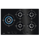 Zanussi glass gas hob 5 burners 60 cm zgo78530ba