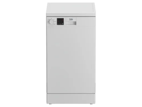 Beko Digital Slimline Dishwasher 10 Person 5 Programs Silver DVS05020S