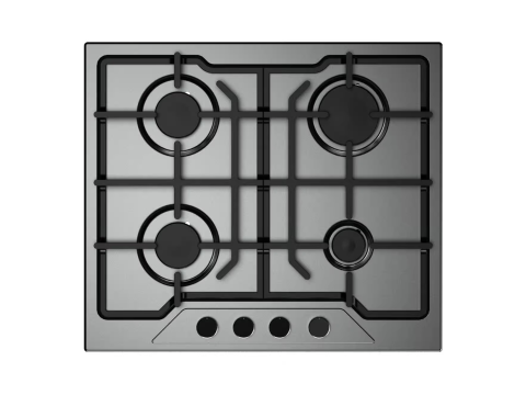 Fresh Modena Built-in Gas Hob, 4 Burners, Stainless Steel - 9849