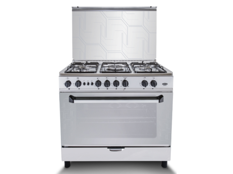 Fresh Smile Galaxy cooker 90 x 60 cm 5 burners digital stainless