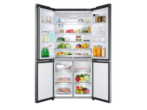 Haier Refrigerator, No Frost , Inverter, 4 Doors, 502 L, Black Glass - Hrf-550 Tdbg