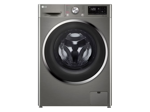 LG washing machine, automatic 8 kg 1400 rpm platinum steam Vivace F4R3TYGCP