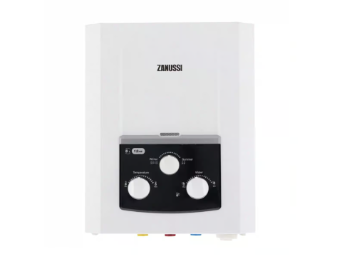 Zanussi gas water heater 6 liters white,digital screen, with adapter-without chimney - Natural gas only -945105567