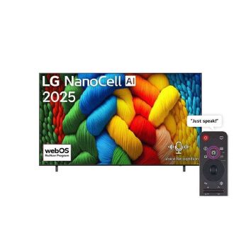LG TV 55 Inch NanoCell AI NANO80 4K UHD Smart LED With Built-In Receiver 55NANO80A6A