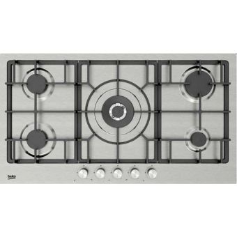 Beko built in stainless-cast iron gas hob - 90 cmhimw95226sxel