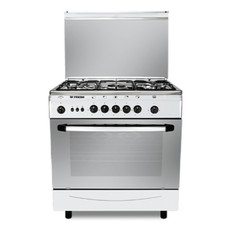Fresh Gas Cooker Forno 5 Burners Stainless Fan 80x55 - 16608