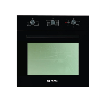 فرن فريش 60سم غاز شوايه كهربا اسود روستيك 2مروحه هيدروليك كودGEOFR60CMB 10344