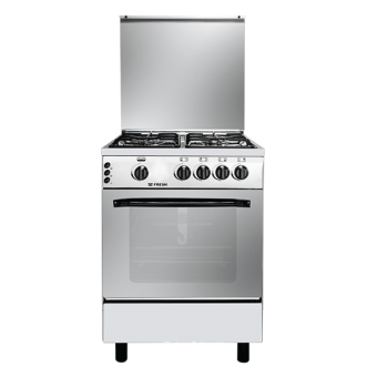 Fresh Rainbow Gas Cooker 4 Burners 60 cm - Silver