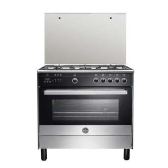 La germania freestanding cooker 90 x 60 cm 5 gas burners in stainless x black color 9m10g4a1x4aww