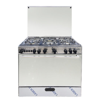 Techno Gas Cooker Saif 5 Burners 60*90 CM Free Stand With Fan Stainless Steel - SaifStainless3730