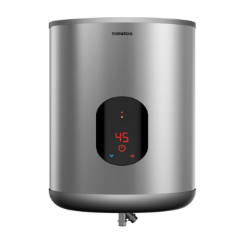 TORNADO Electric Water Heater 45 Litre With Digital Screen In Silver Color EWH-S45CSE-S